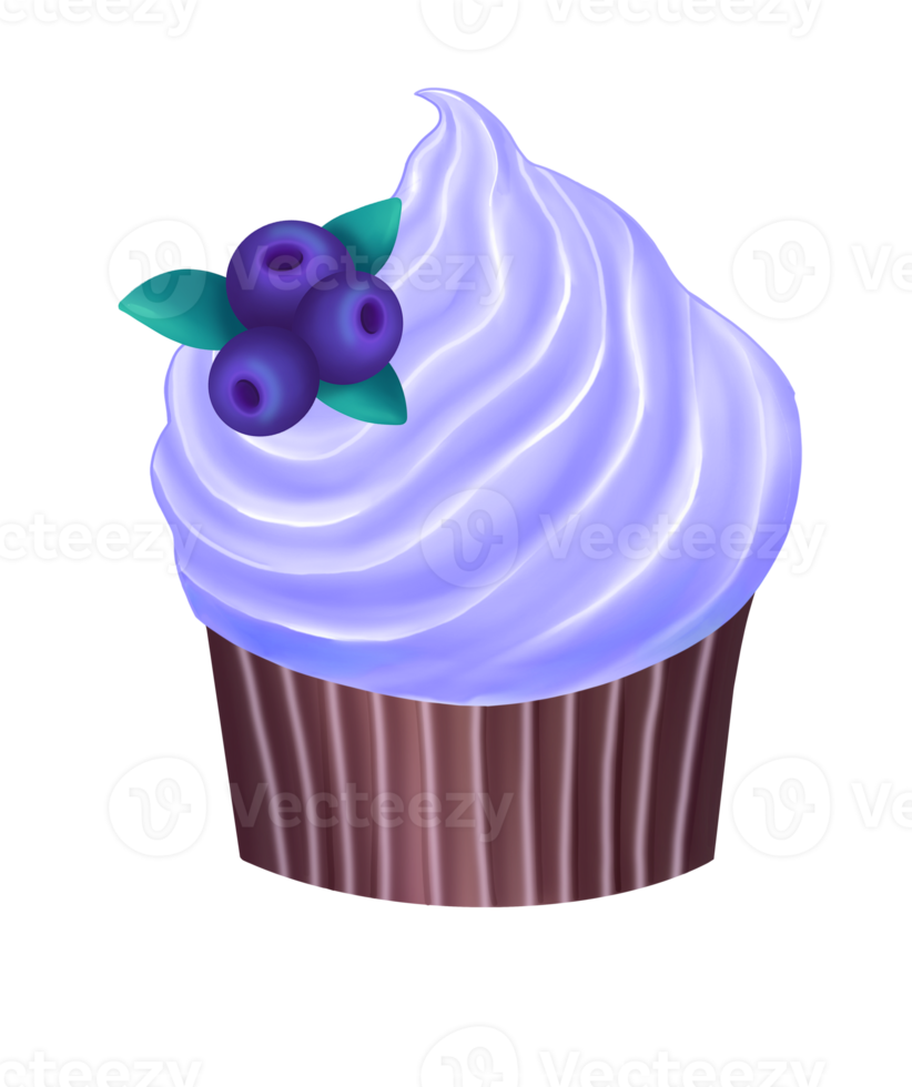 Cupcake with cream PNG