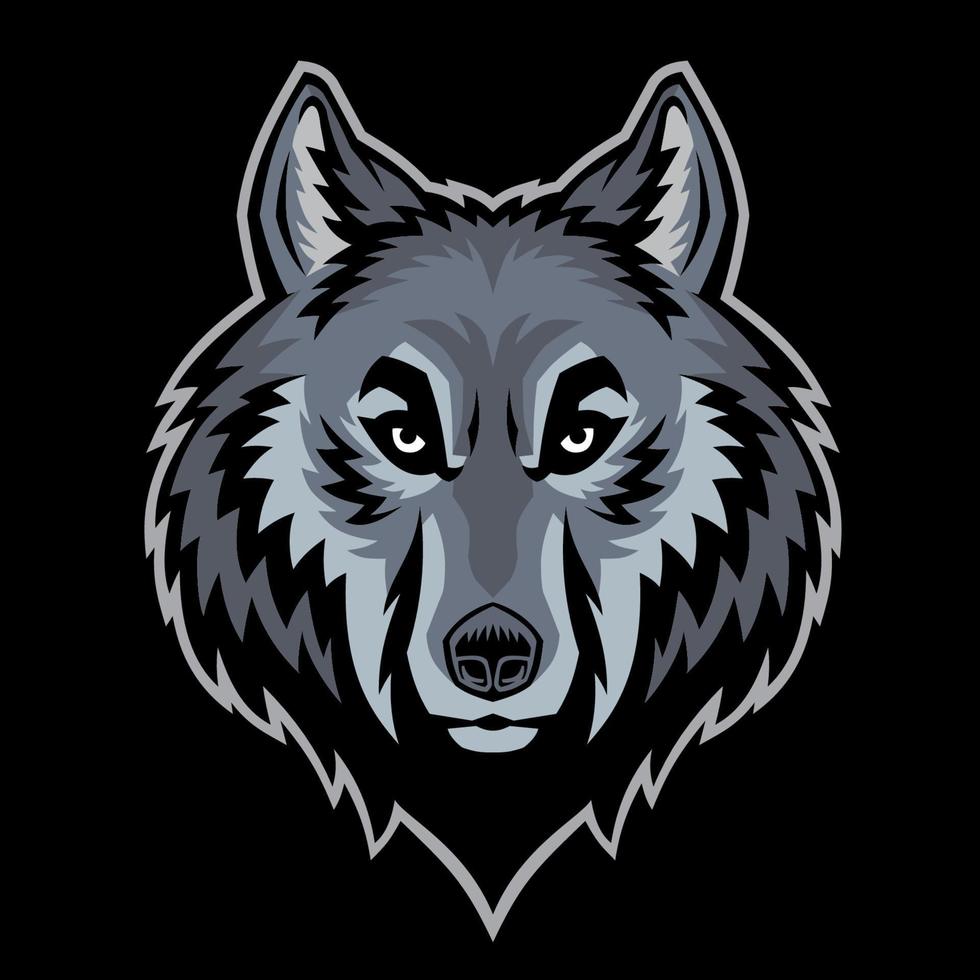 wolf head mascot vector