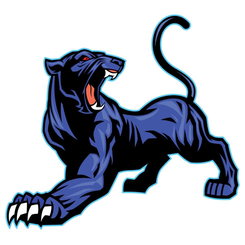 black panther mascot vector