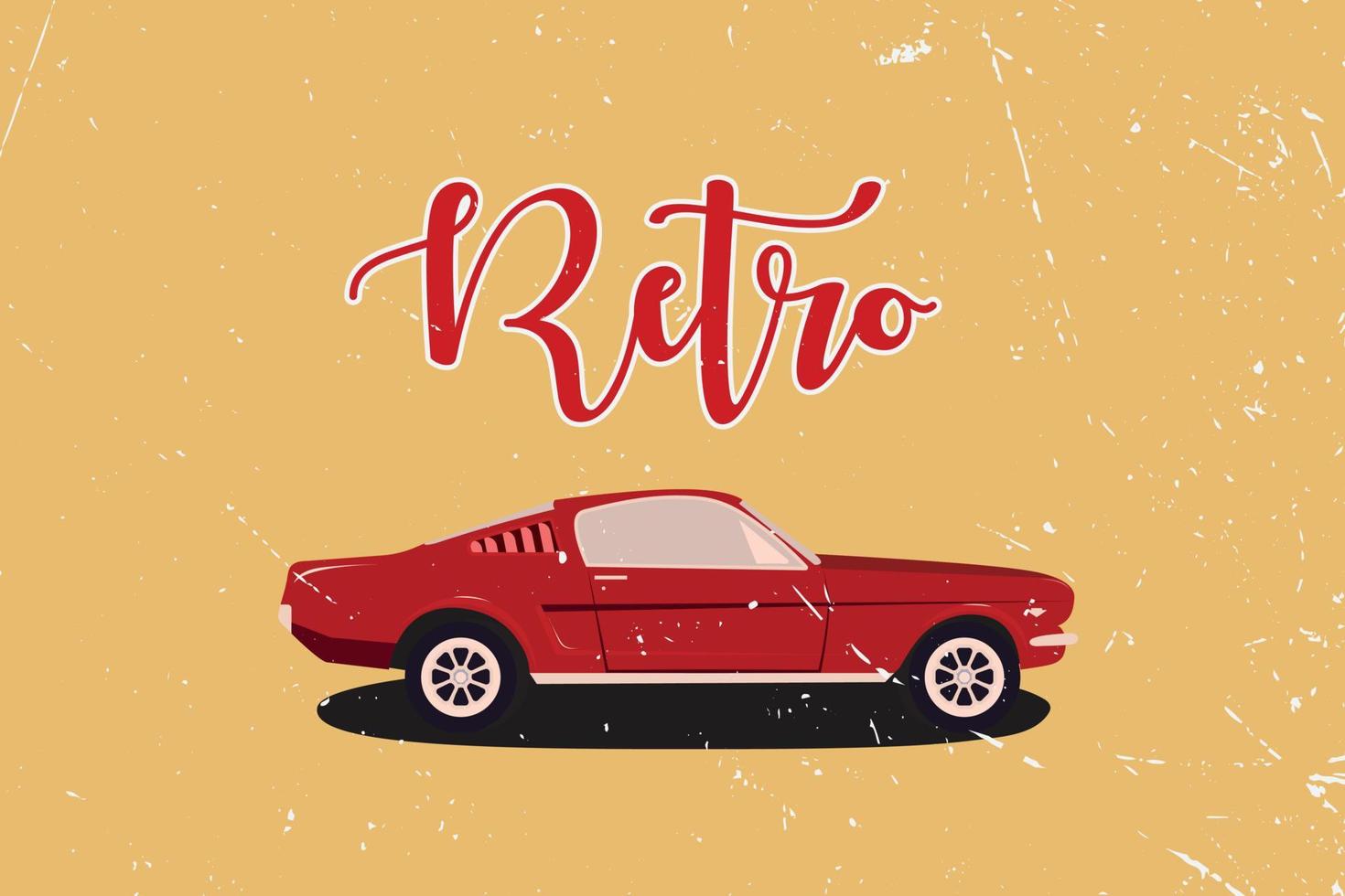 retro car red vector
