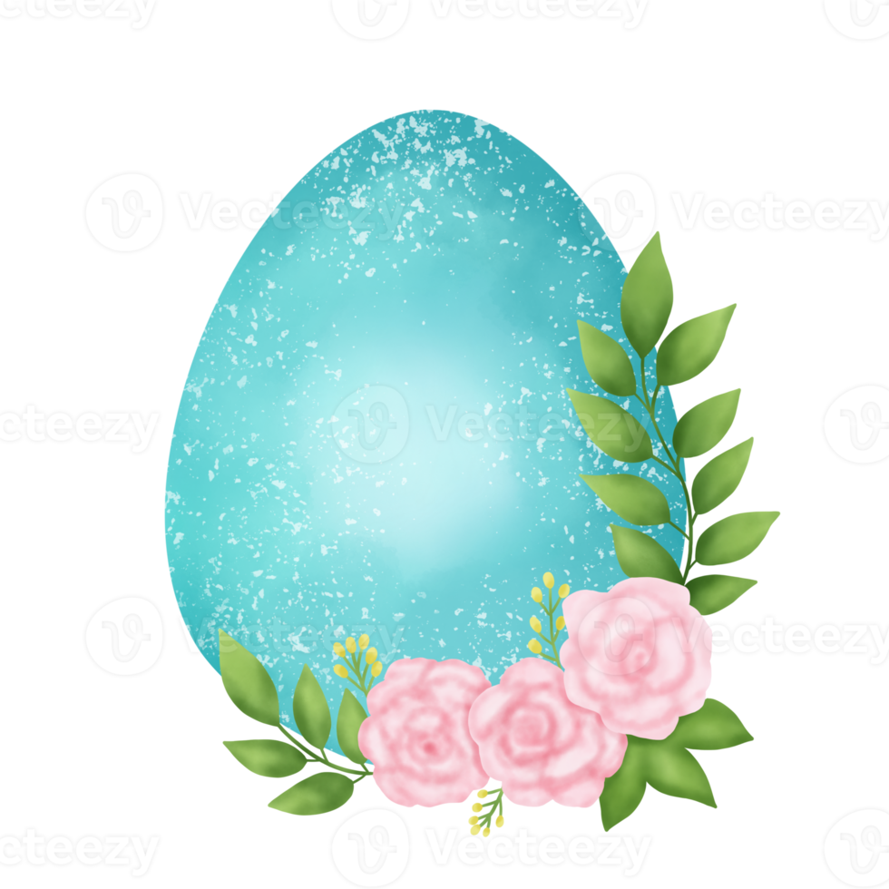Flower With Easter Eggs png