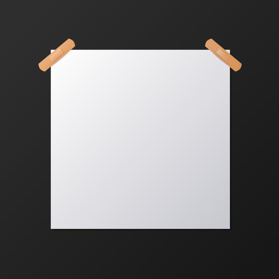 Square Empty Sheet of Papper Mockup vector