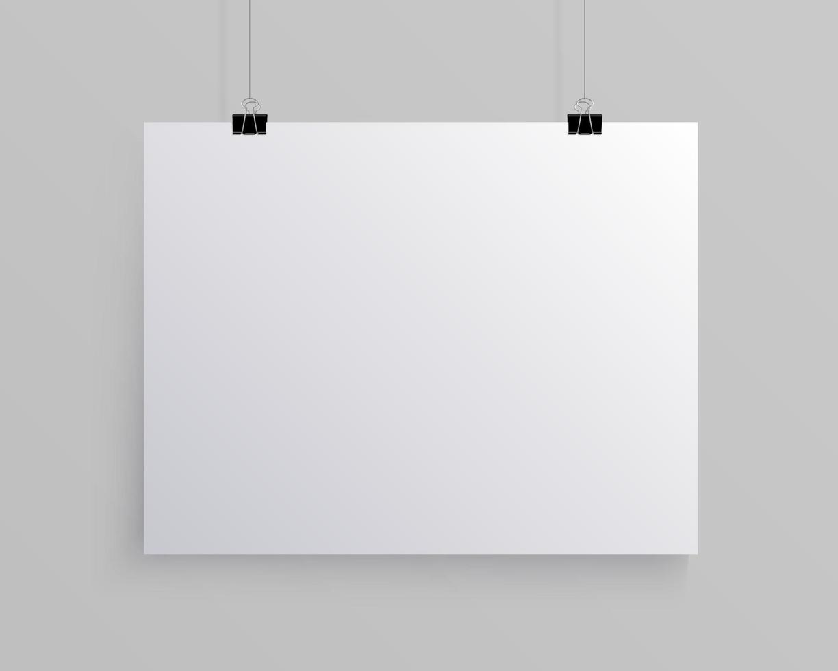 Landscape Empty Sheet of Papper Mockup vector