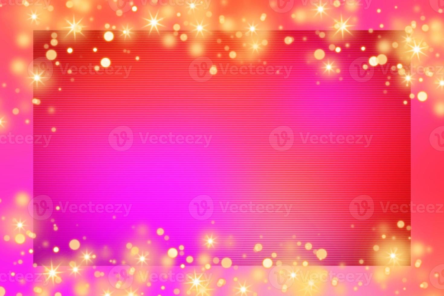 Colorful gradient background with colorful frame and bokeh or orange glitter light decoration. Colorful card design background. Colorful decorative background. photo