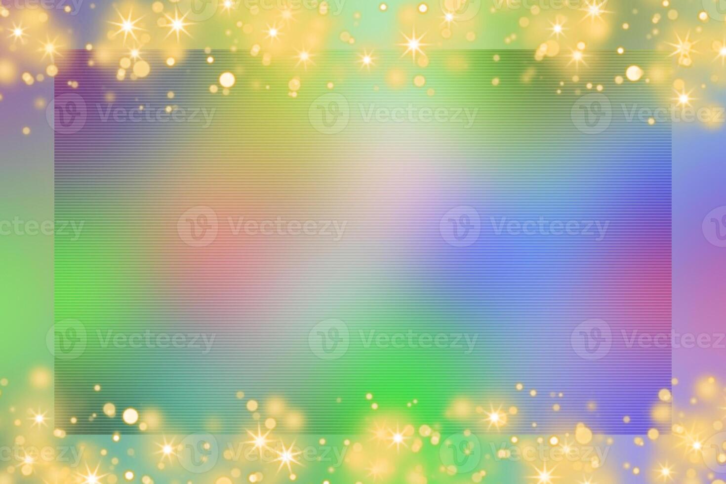 Colorful gradient background with colorful frame and bokeh or orange glitter light decoration. Colorful card design background. Colorful decorative background. photo