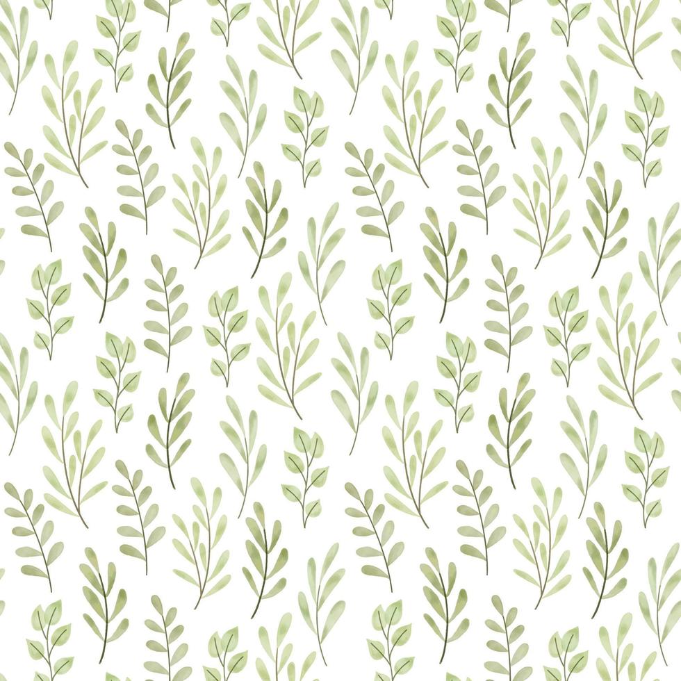 Watercolor Leaves Seamless Pattern Vector