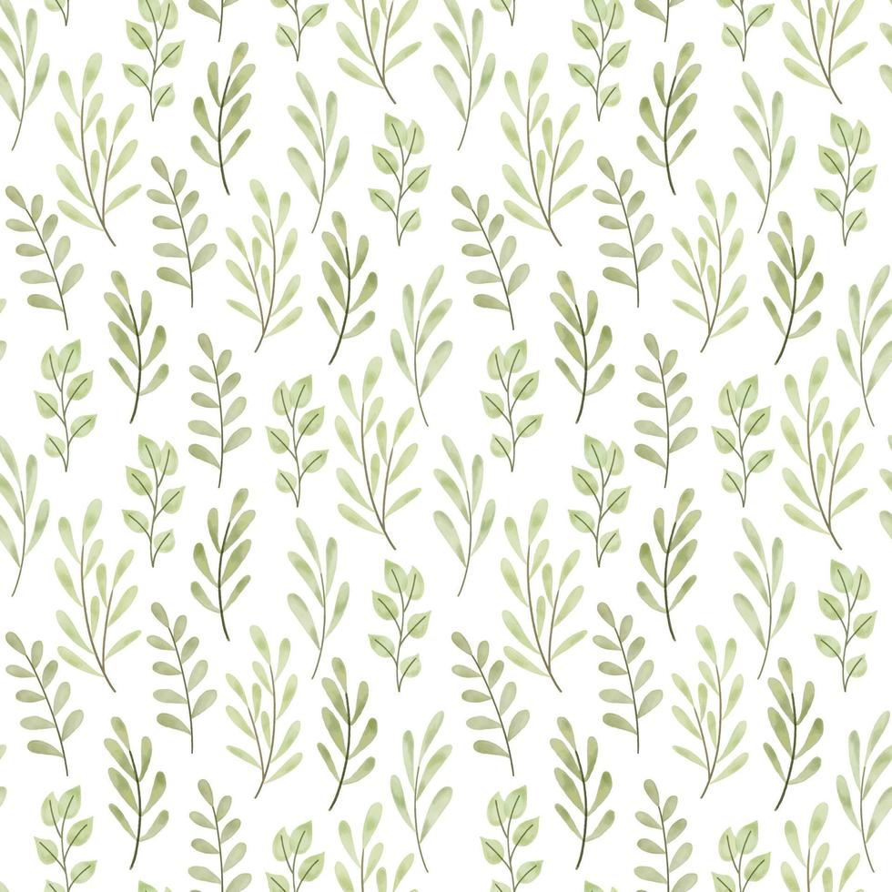 Watercolor Leaves Seamless Pattern Vector