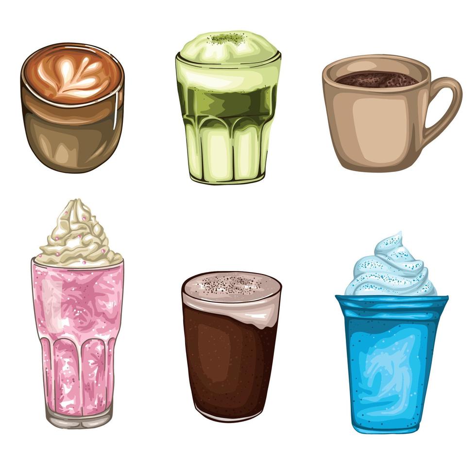 Coffee cup drink Hand Drawn vector