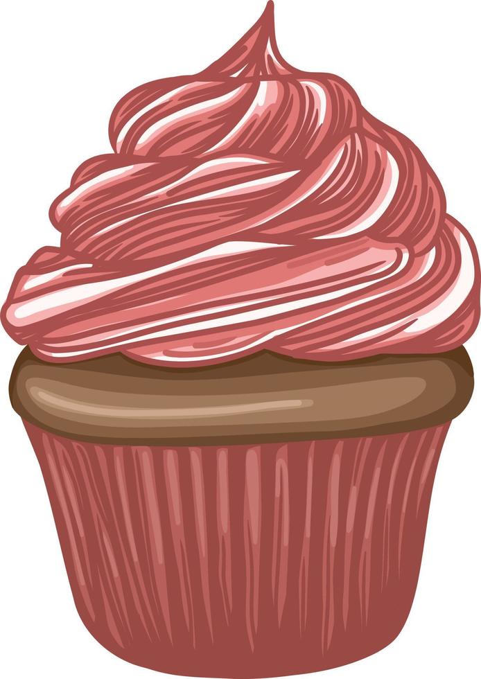 vector de postre cupcake