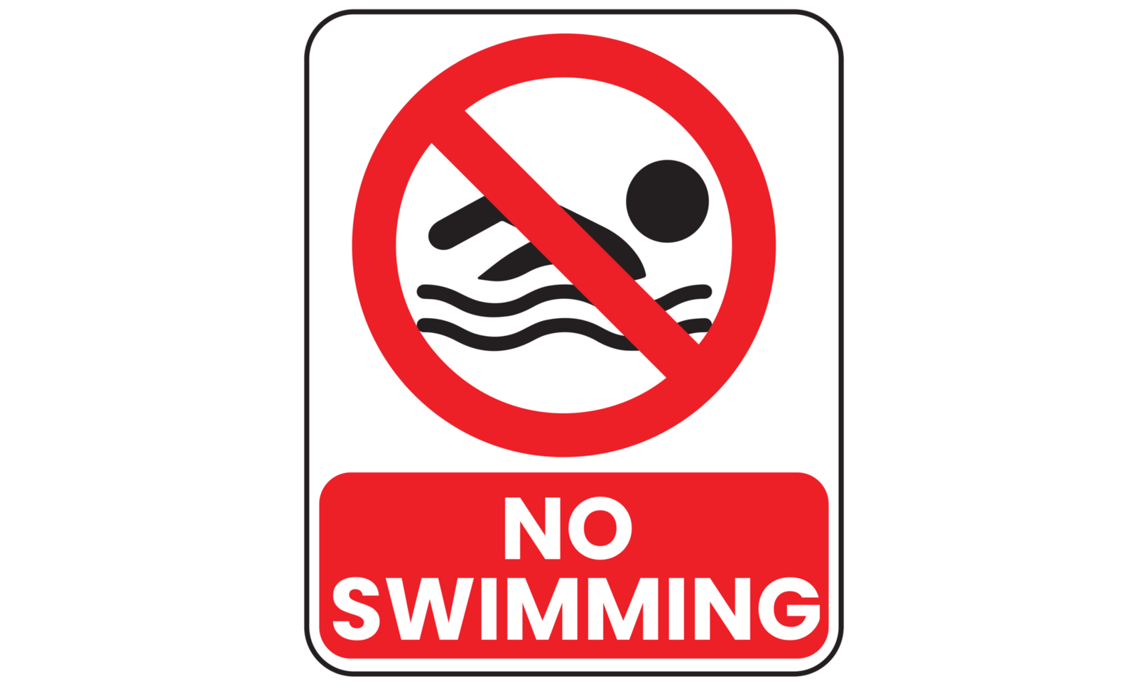 No Swimming icon - No Swimming Area on transparent background. png