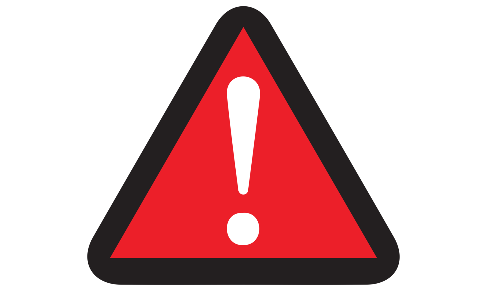 warning sign on transparent background. png