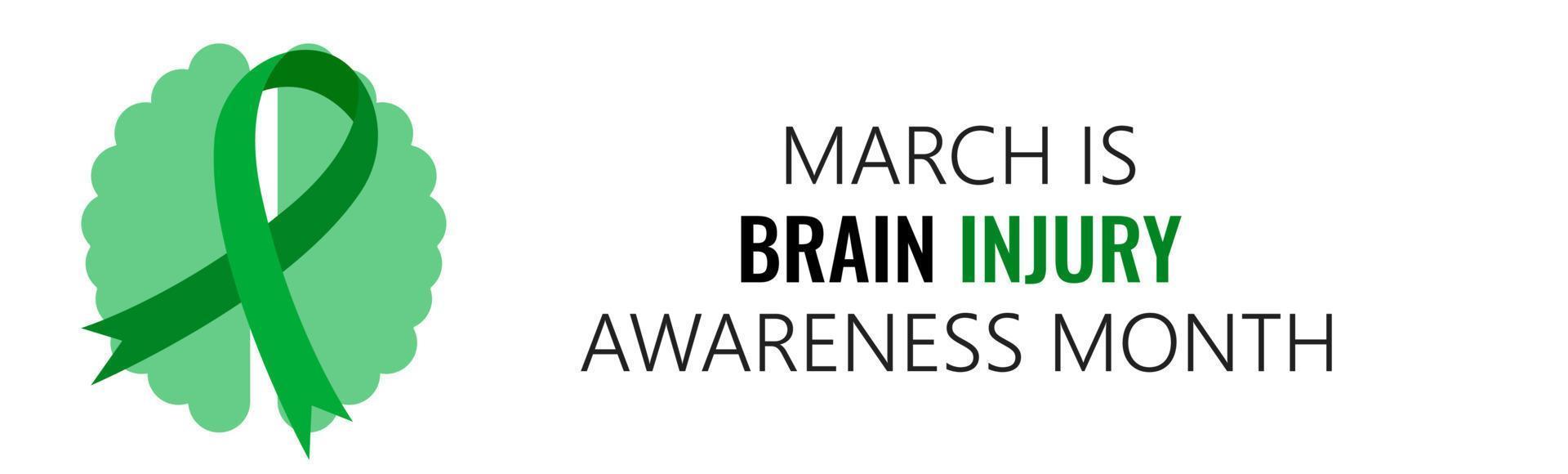 National Brain Injury Awareness Month Vector Illustration.National Brain Injury Awareness Month banner