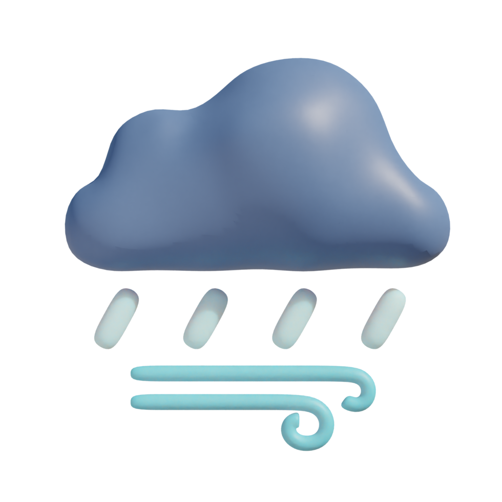 windy clouded on transparent background png