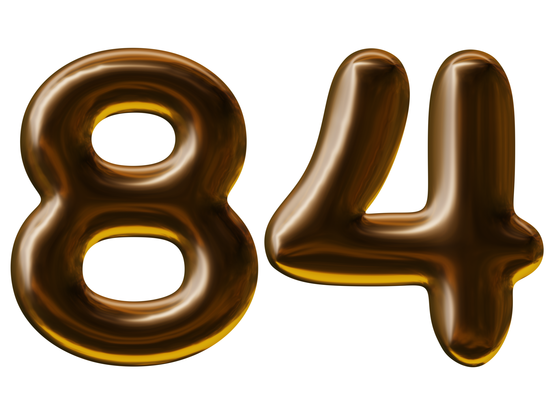 Number 84 design in 3d render 19552759 PNG