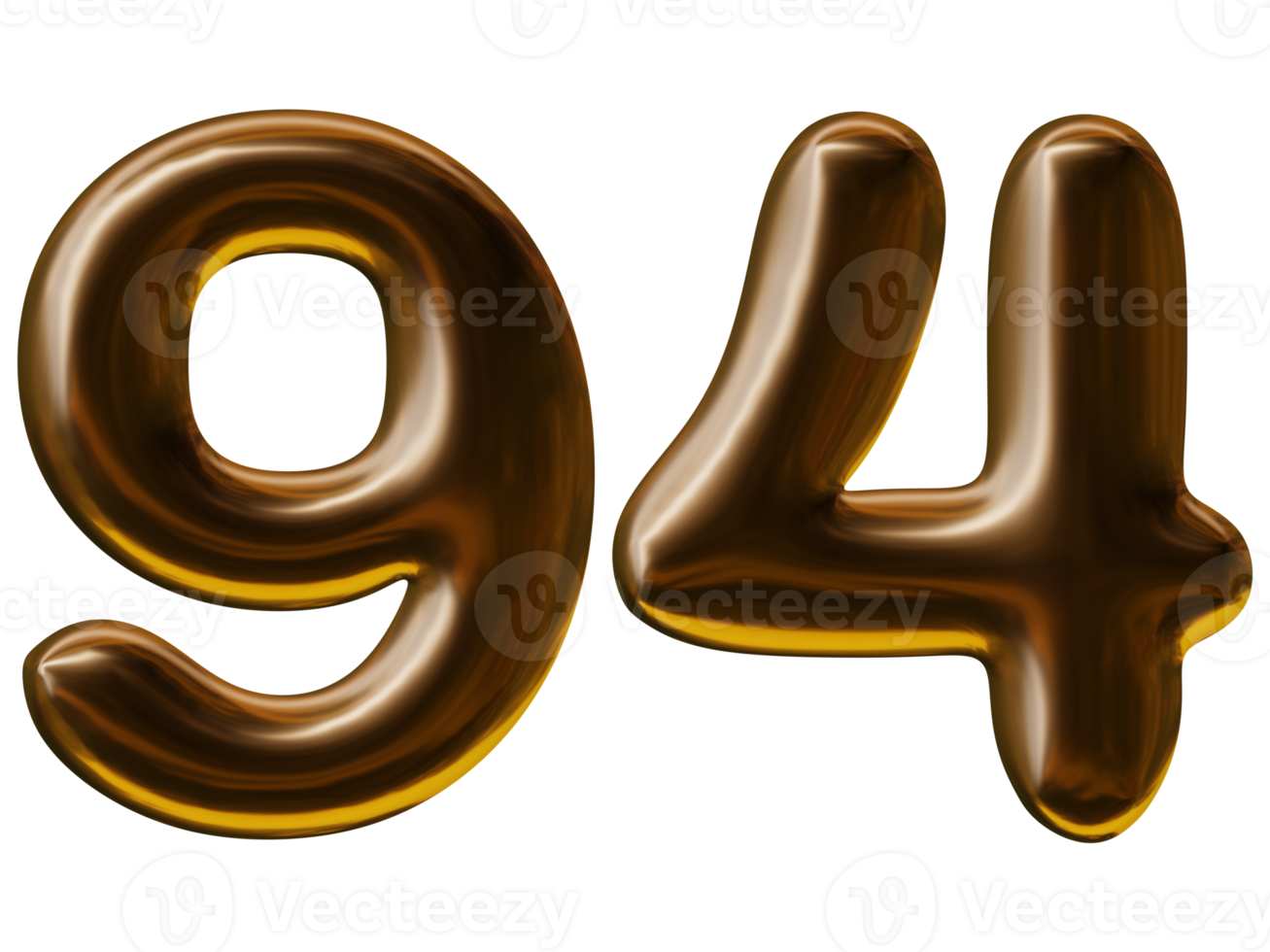 numero 94 design nel 3d rendere png