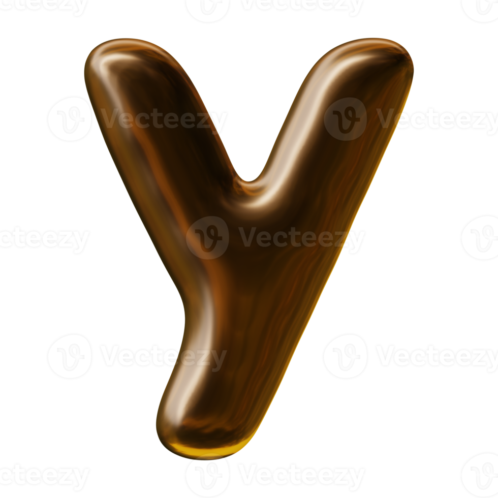 alfabet brev y i 3d framställa png