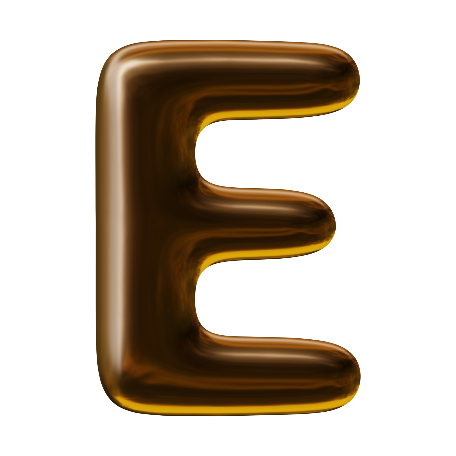 alfabeto, letra e, en, 3d, render 19552829 PNG