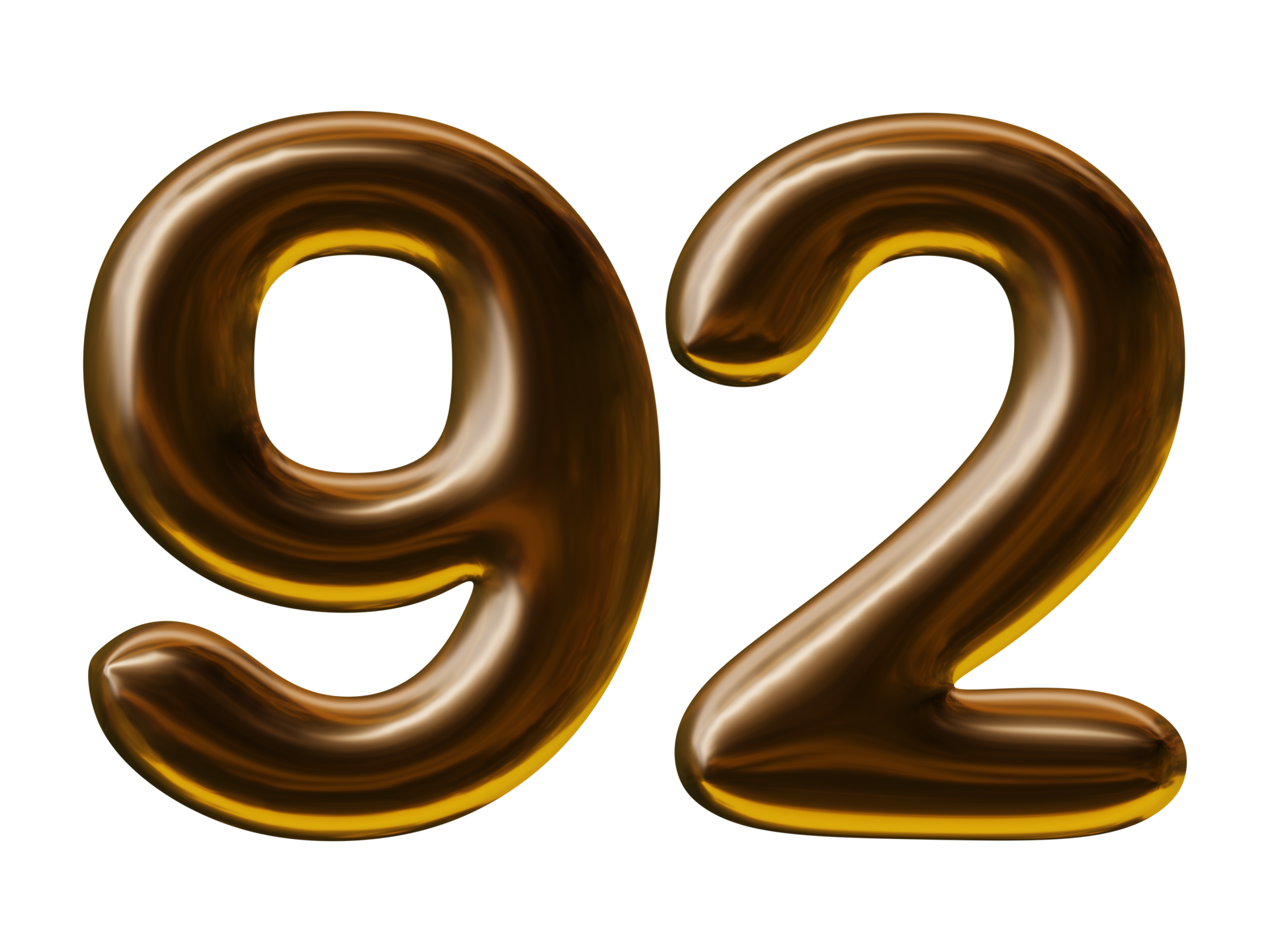 Number 92 Design In 3d Render 19552831 PNG Number 92 Design In 3d Render 19552831 PNG