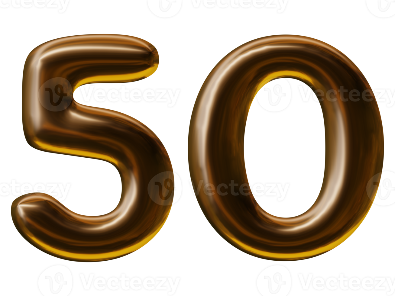 numero 50 design nel 3d rendere 19552838 PNG