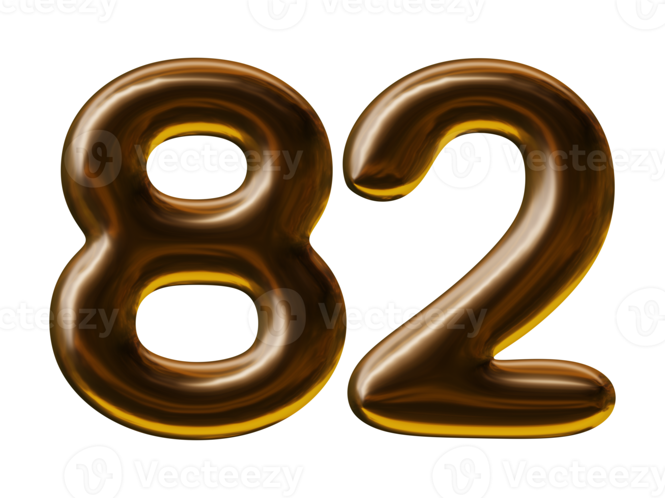 Number 82 design in 3d render 19552865 PNG