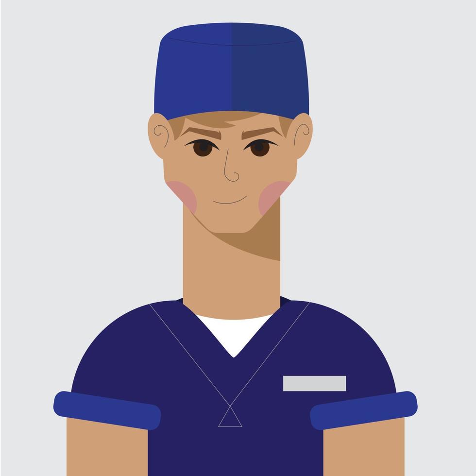 médico, hombre, vector, ilustración vector