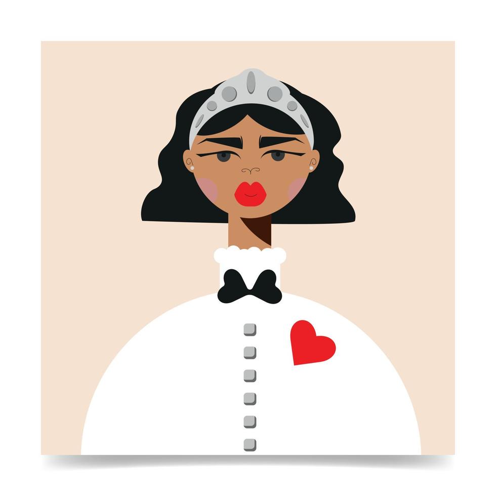 fashionable postcard with the heart vector