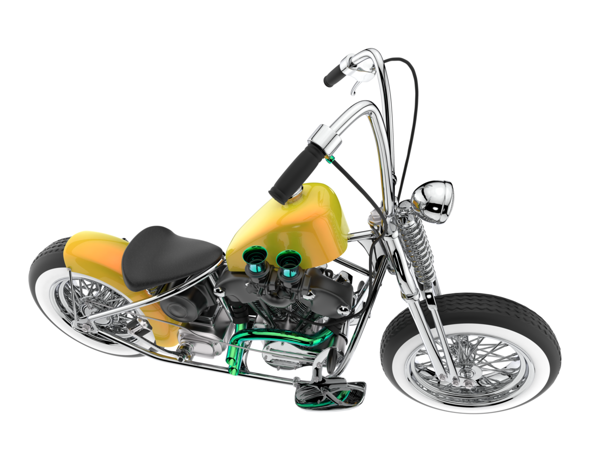 Motorcycle isolated on transparent background. 3d rendering - illustration png