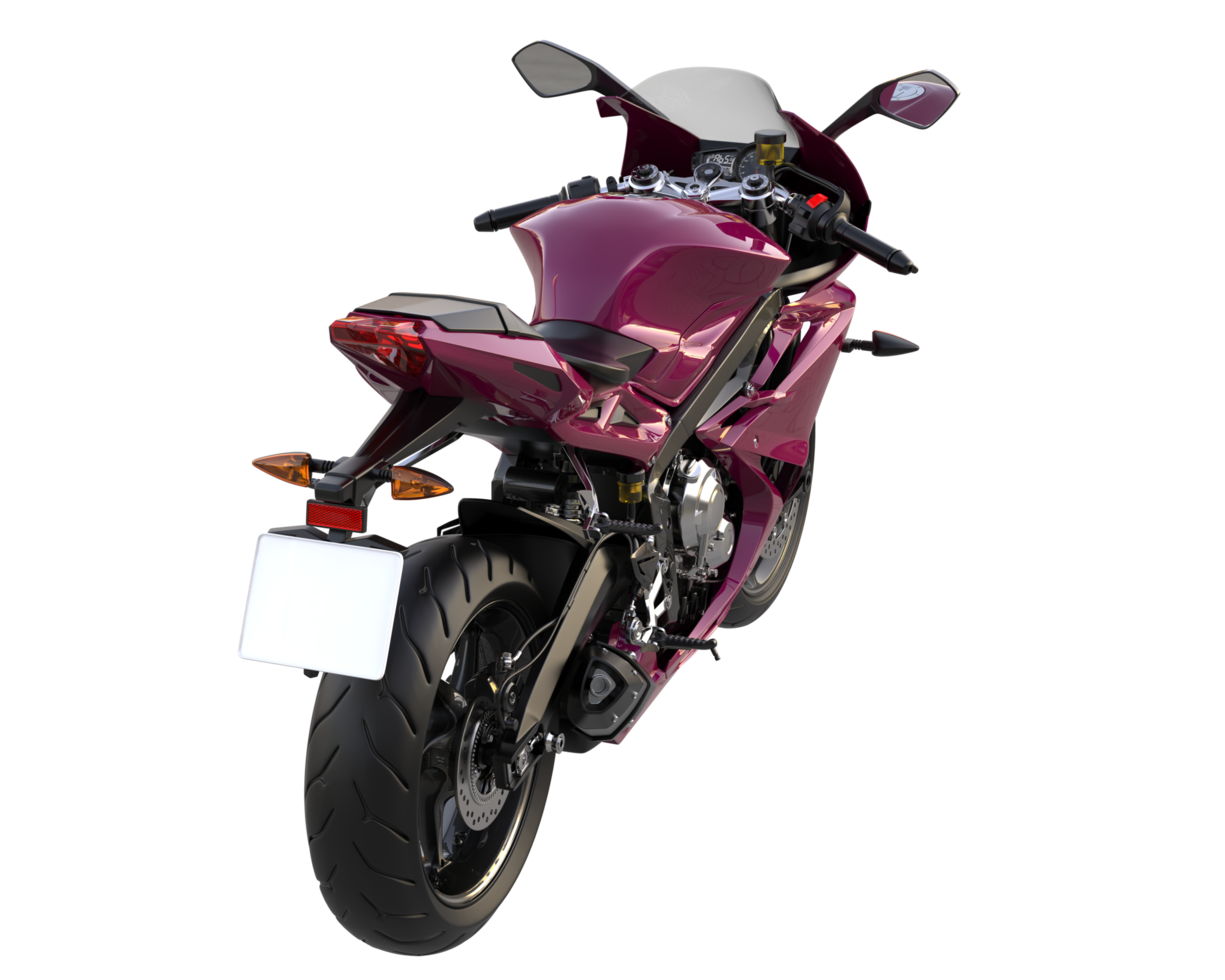 Motorcycle isolated on transparent background. 3d rendering - illustration png