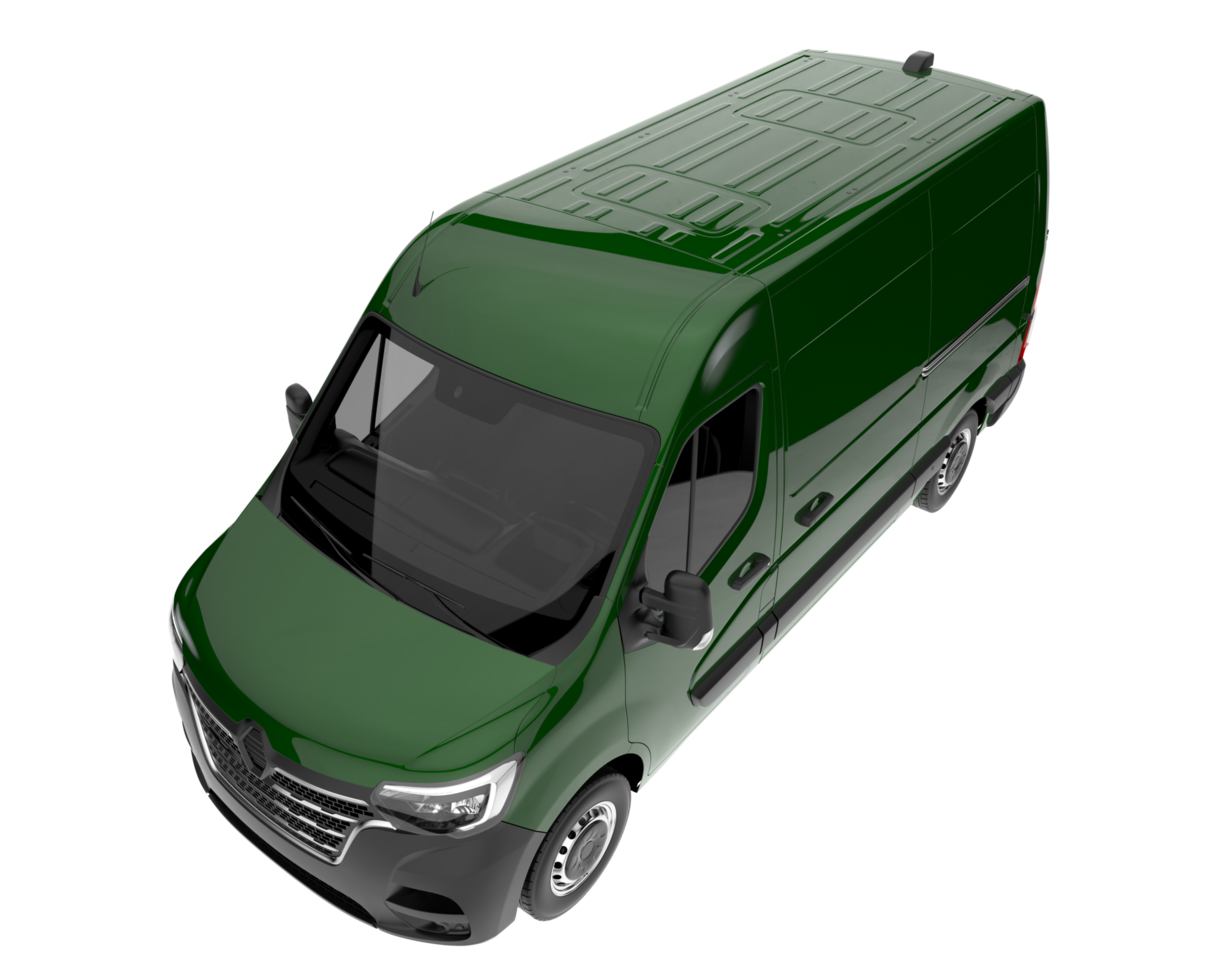 Cargo van isolated on transparent background. 3d rendering - illustration png