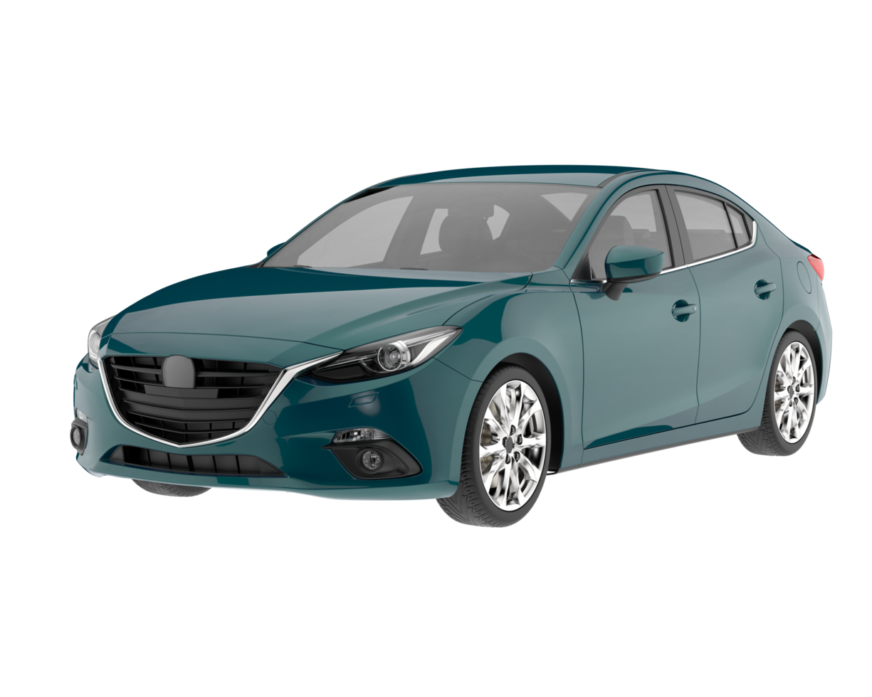 Modern car isolated on transparent background. 3d rendering - illustration png