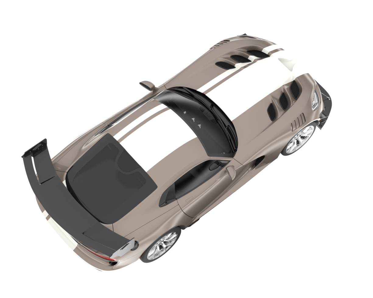 Muscle car isolated on transparent background. 3d rendering - illustration png