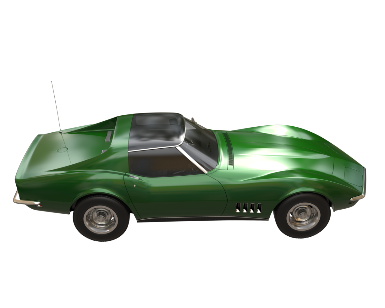 voiture de muscle isolée sur fond transparent. rendu 3d - illustration png