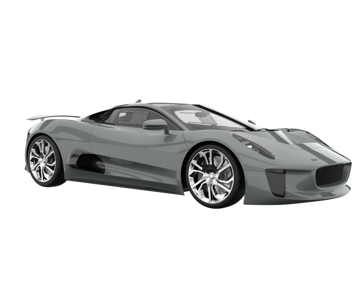 voiture de course isolée sur fond transparent. rendu 3d - illustration png