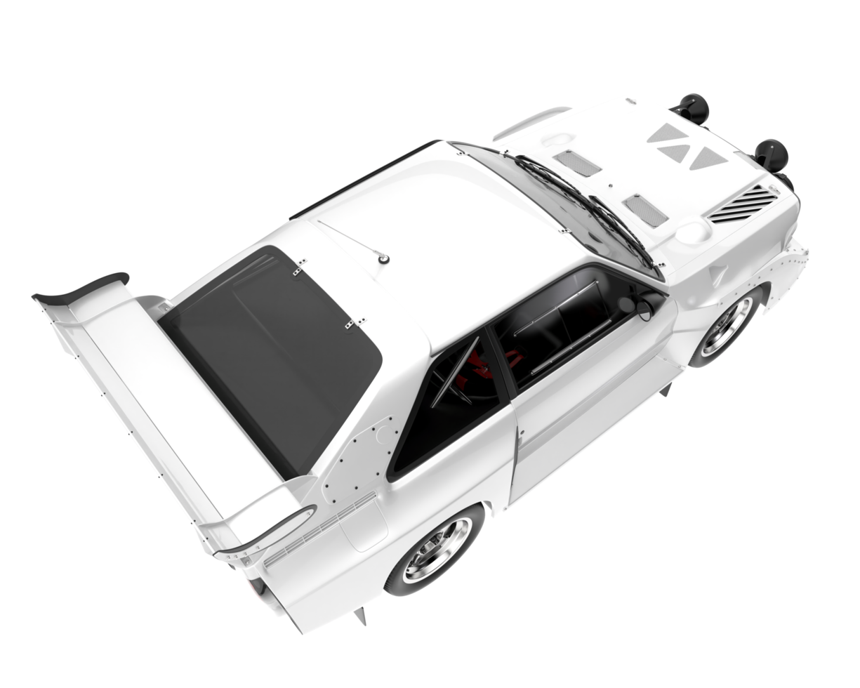 Race car isolated on transparent background. 3d rendering - illustration png