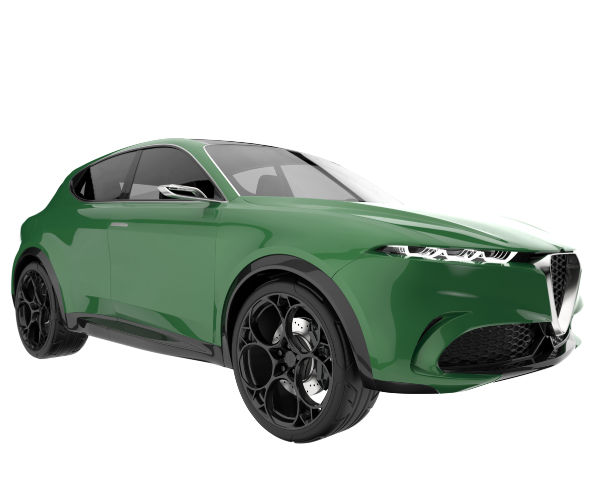 Realistic SUV isolated on transparent background. 3d rendering - illustration png