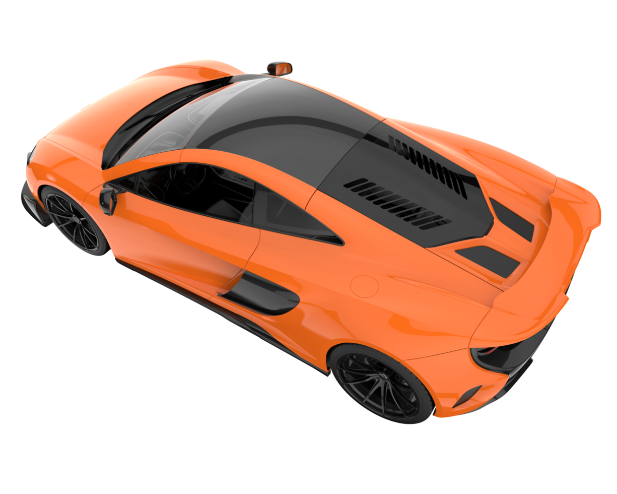 Sport car isolated on transparent background. 3d rendering - illustration png
