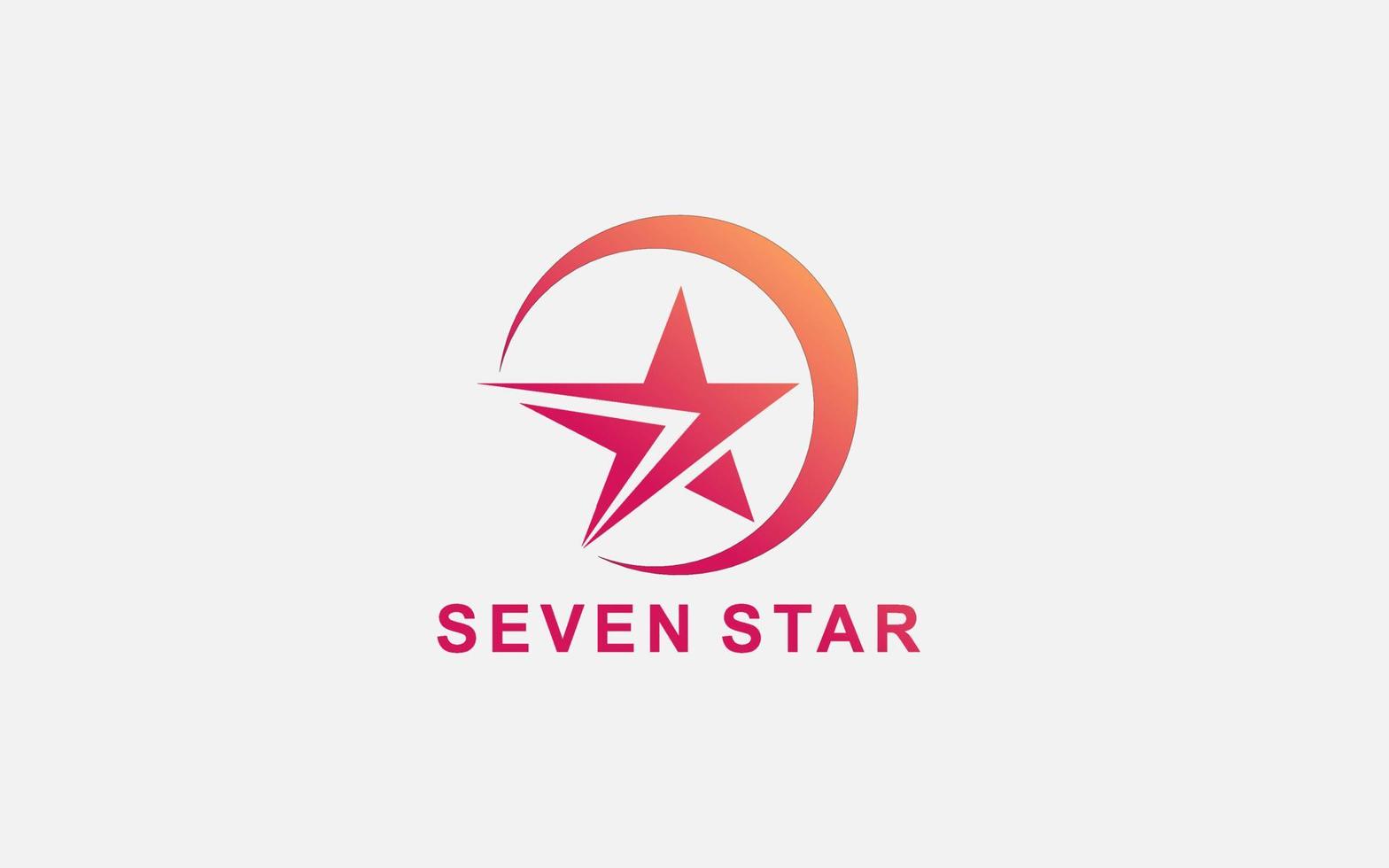 Seven Star logo designs template, Elegant Star logo designs vector