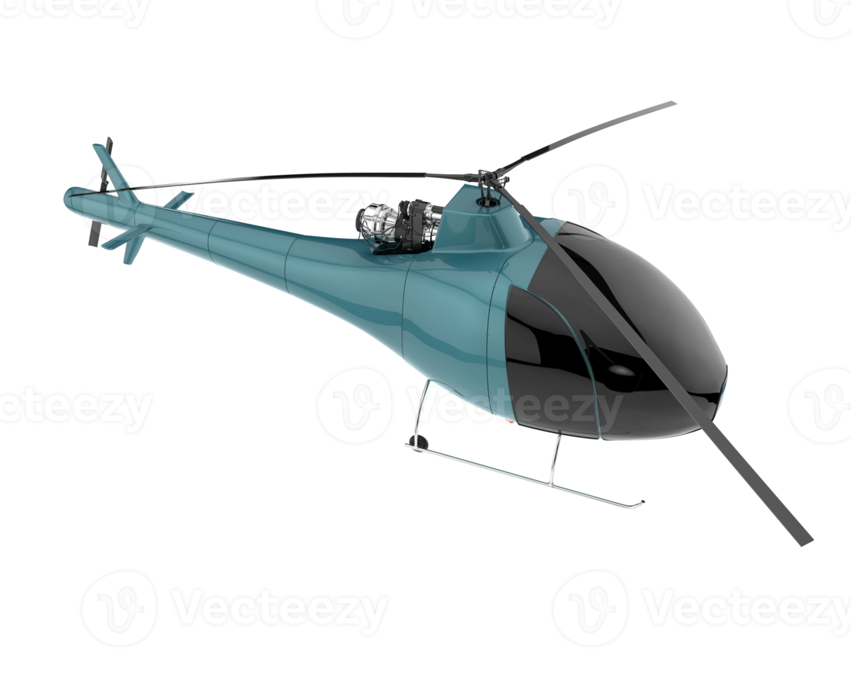 Helicopter isolated on transparent background. 3d rendering - illustration png