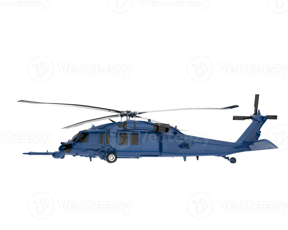 Helicopter isolated on transparent background. 3d rendering - illustration png