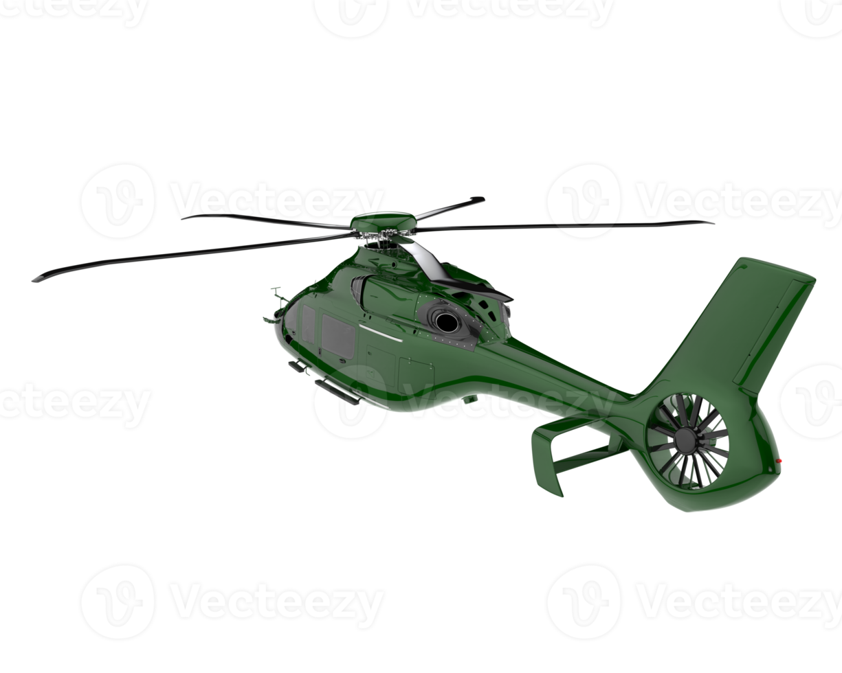 Helicopter isolated on transparent background. 3d rendering - illustration png