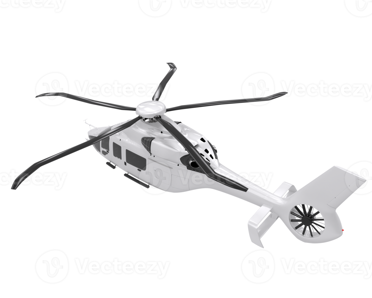 Helicopter isolated on transparent background. 3d rendering - illustration png