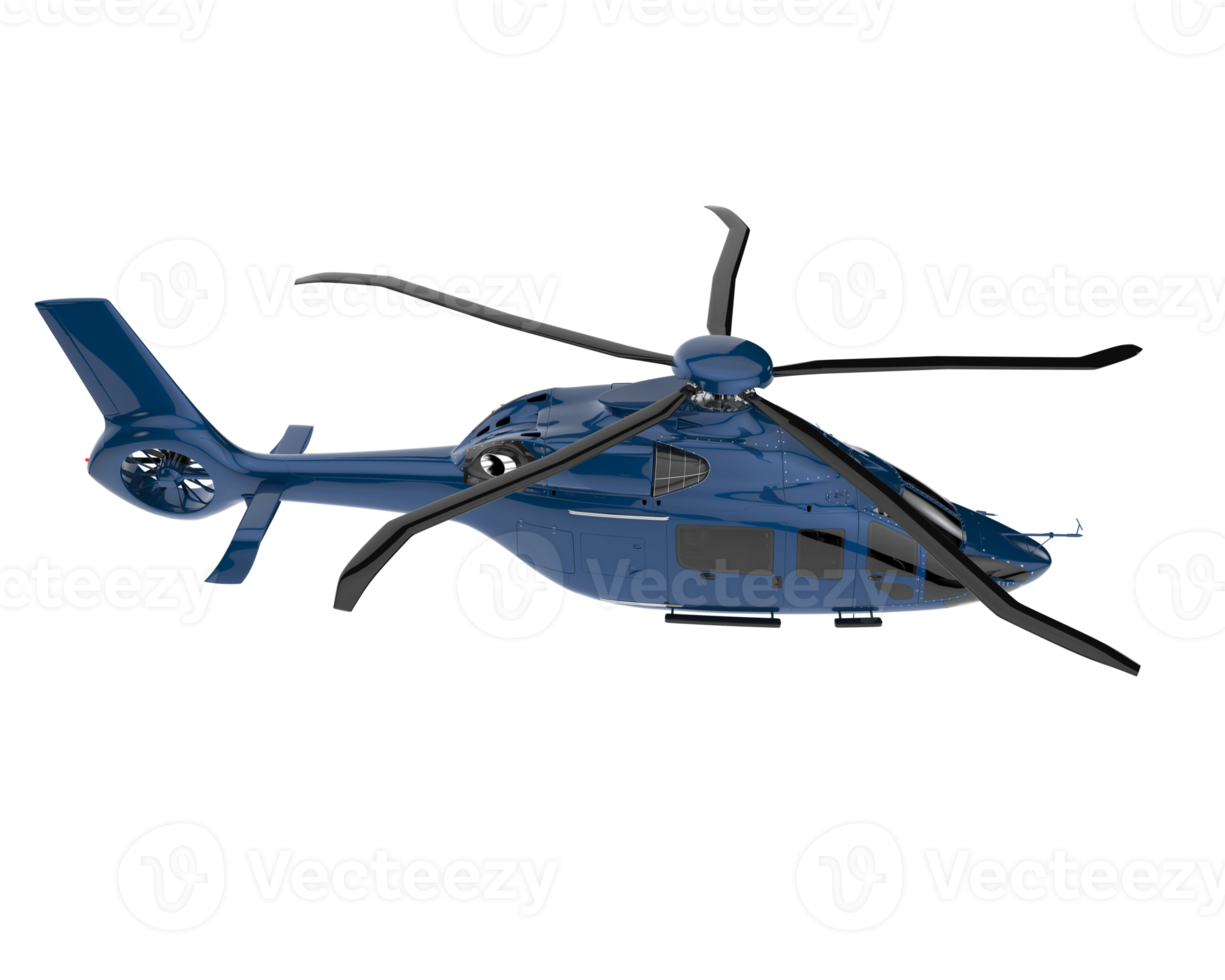 Helicopter isolated on transparent background. 3d rendering - illustration png