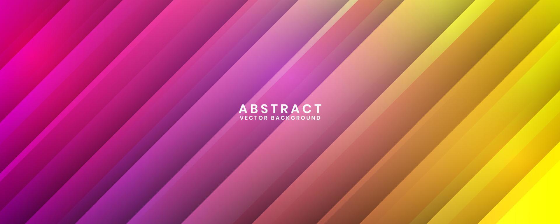 3D pink yellow geometric abstract background overlap layer on bright space with cutout decoration. Graphic design element colorful style concept for banner flyer, card, brochure cover, or landing page vector