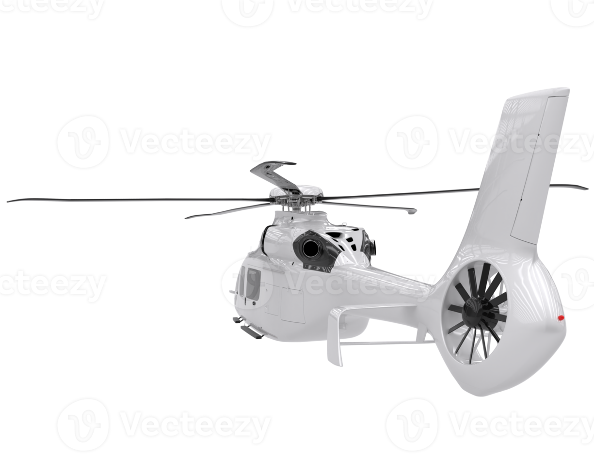 Helicopter isolated on transparent background. 3d rendering - illustration png