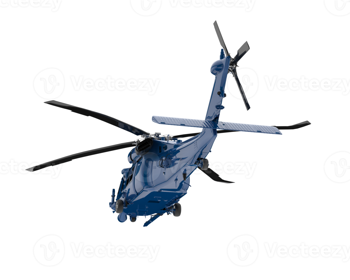 Helicopter isolated on transparent background. 3d rendering - illustration png