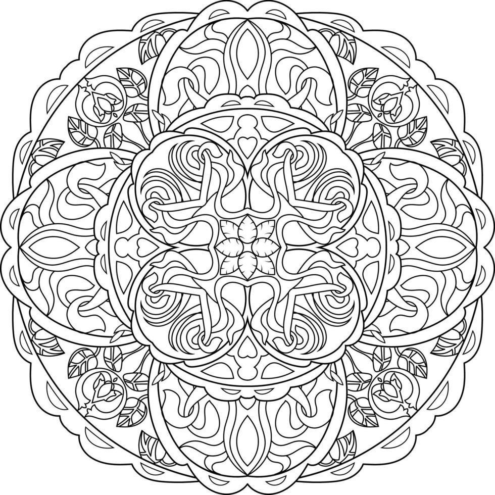 Mandala pattern  vector illustration for coloring book