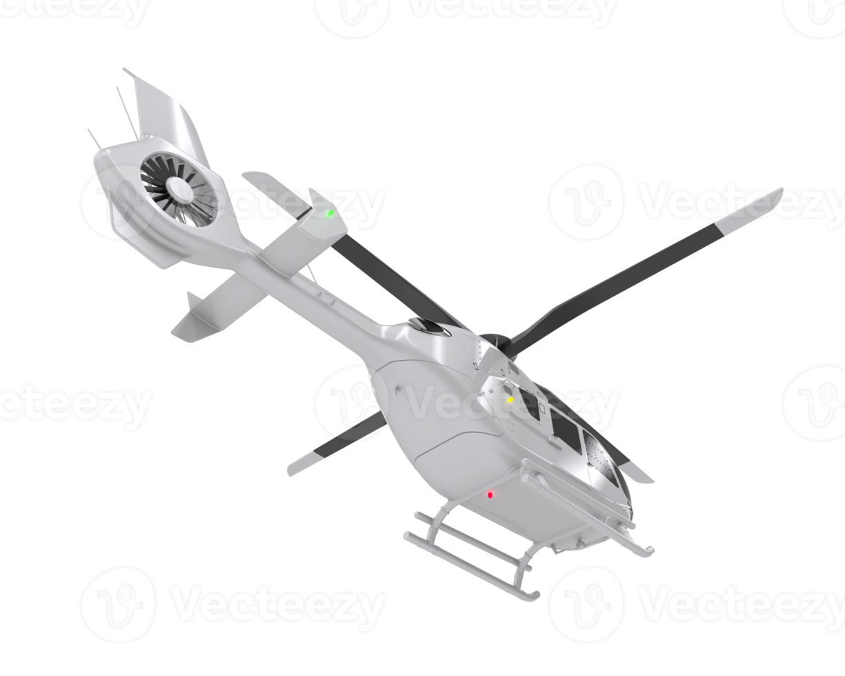 Helicopter isolated on transparent background. 3d rendering - illustration png