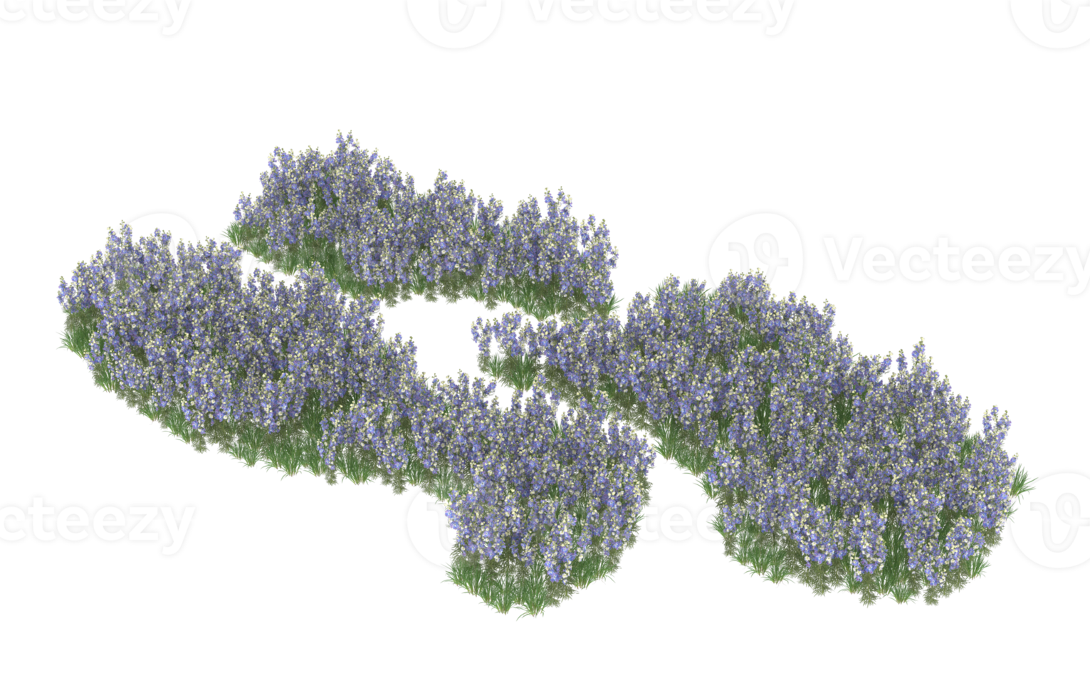 Realistic foliage isolated on transparent background. 3d rendering - illustration png