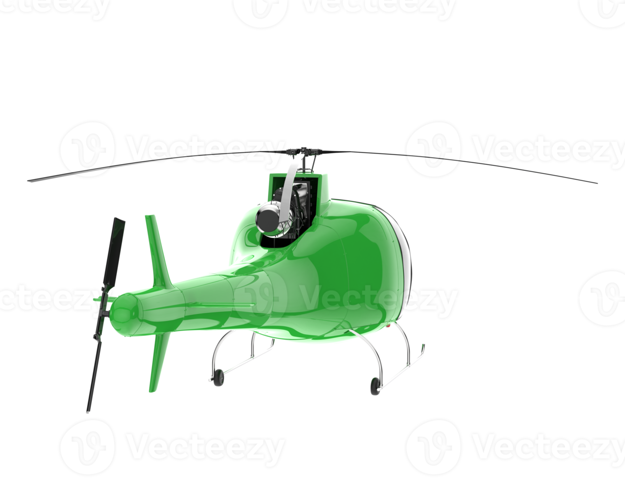 Helicopter isolated on transparent background. 3d rendering - illustration png