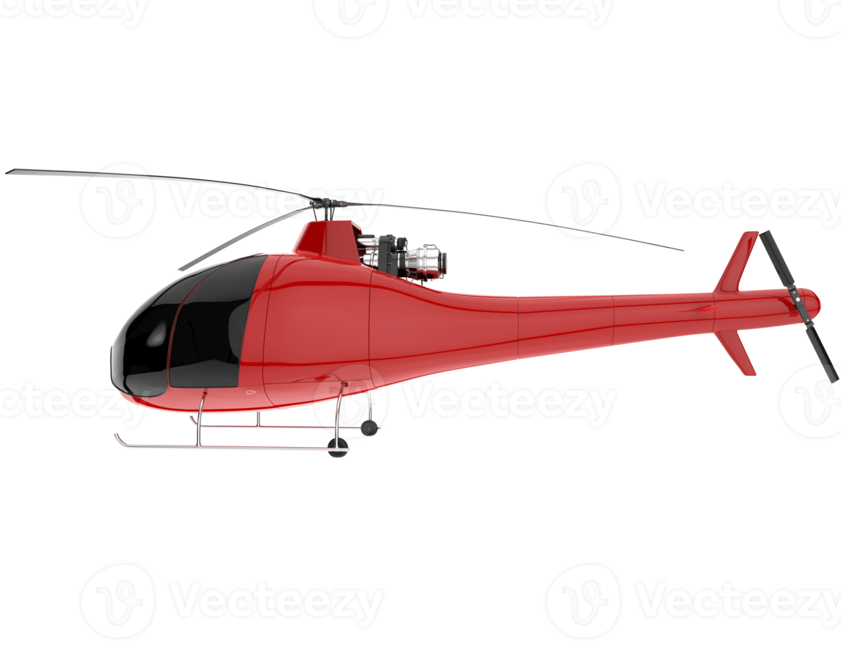 Helicopter isolated on transparent background. 3d rendering - illustration png